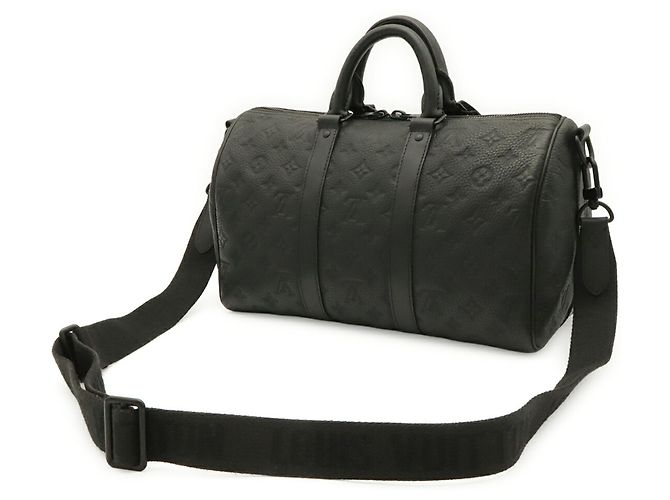 Louis Vuitton Monogram Taurillon Keepall Bandoulière 35 Nero - vista 3