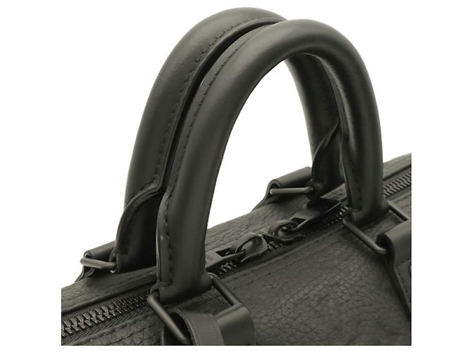 Louis Vuitton Monogram Taurillon Keepall Bandoulière 35 Nero - vista 5