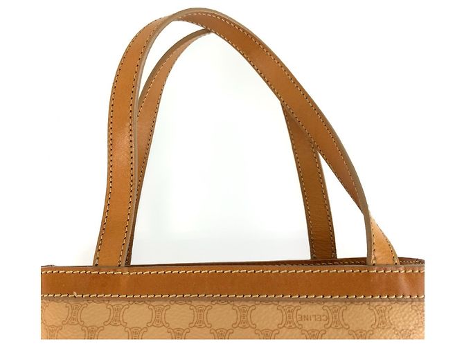 Céline Celine Vintage Macadam Beige Brown Tote Bag Braun - Ansicht 8
