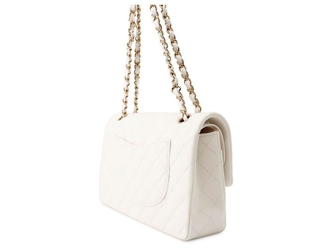 Borsa a tracolla Chanel Matelassé con catena bianca Bianco - vista 2