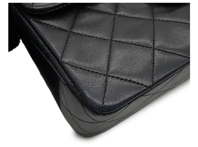 Borsa a tracolla con catena Chanel Matelassé in pelle d'agnello nera Nero - vista 7
