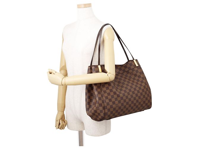 Borsa Tote Louis Vuitton Damier Ebene Maryleborn GM Marrone - vista 3