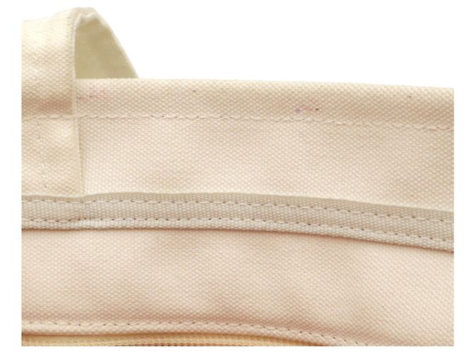 Chanel Shopper-Bag aus Canvas in Elfenbein Roh - Ansicht 8