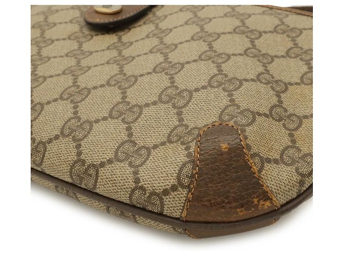 Borsa a tracolla Gucci Old GG Plus Sherry Line Marrone Beige - vista 4