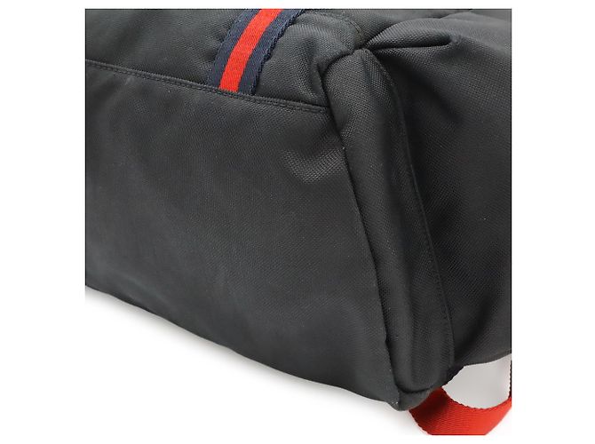 Zaino GUCCI Techno Canvas Web Line Sherry Cat Head Nero Rosso Verde Blu navy - vista 4