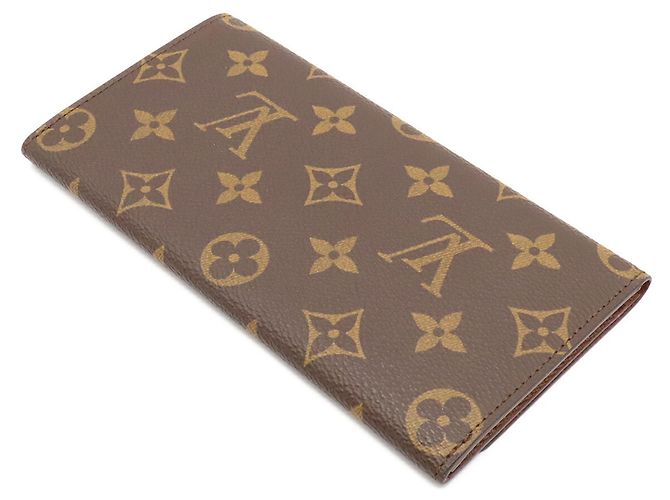 Louis Vuitton Monogram Porte Yen Bi-fold Long Wallet Marrone - vista 3