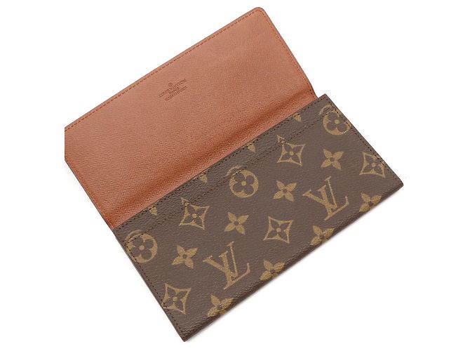 Louis Vuitton Monogram Porte Yen Bi-fold Long Wallet Marrone - vista 6