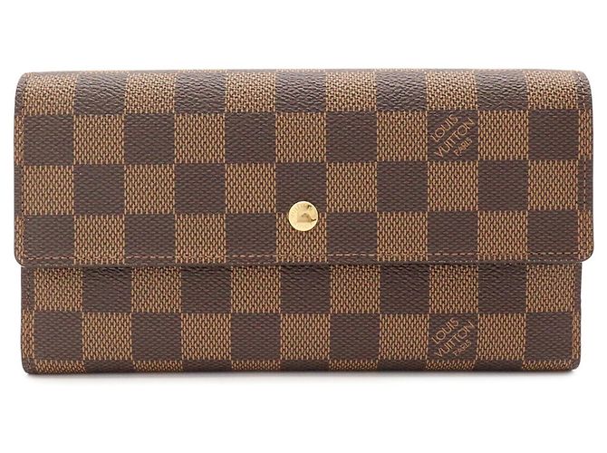 Louis Vuitton Damier Portefeuille International Long Wallet Castaño - vista 2