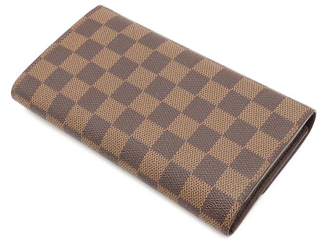 Louis Vuitton Damier Portefeuille International Long Wallet Castaño - vista 3