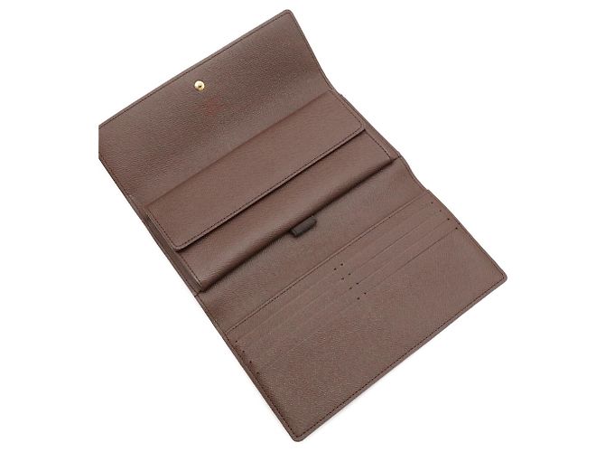 Louis Vuitton Damier Portefeuille International Long Wallet Castaño - vista 7