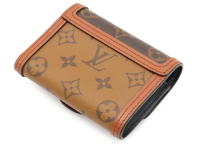 Louis Vuitton Monogram Reverse Portefeuille Dauphine Compact Tri-fold Wallet Braun Hellbraun - Ansicht 3