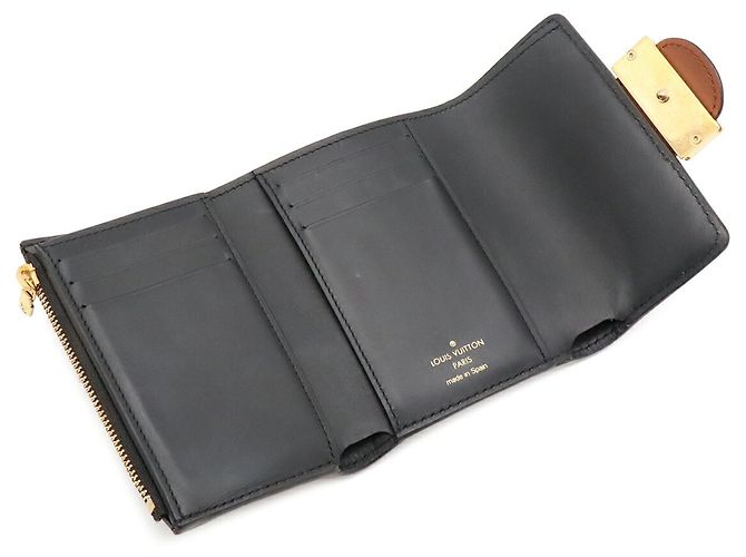 Louis Vuitton Monogram Reverse Portefeuille Dauphine Compact Tri-fold Wallet Braun Hellbraun - Ansicht 6
