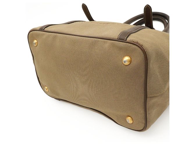 Prada Jacquard-Band Handtasche Tote Bag Braun Beige Khaki - Ansicht 4