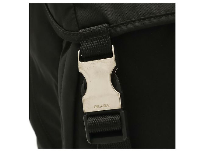 Zaino Prada in nylon e pelle nera Nero - vista 7