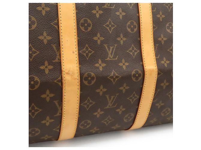 Louis Vuitton Monogram Keepall Bandoulière 55 Boston Bag Marrone - vista 10