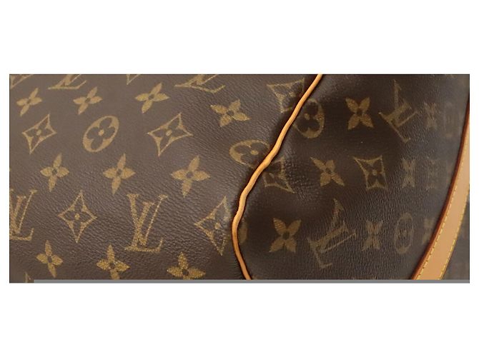 Louis Vuitton Monogram Keepall Bandoulière 55 Boston Bag Marrone - vista 4