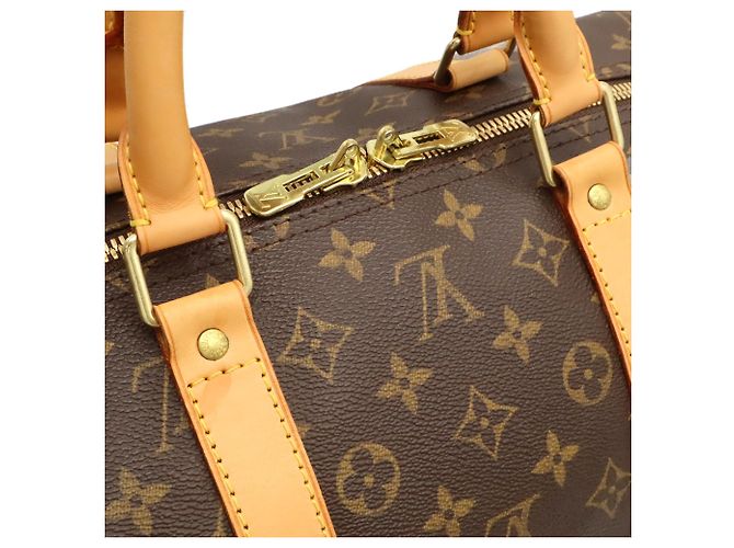 Louis Vuitton Monogram Keepall Bandoulière 55 Boston Bag Marrone - vista 6