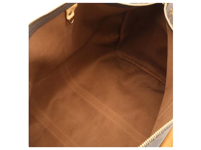 Louis Vuitton Monogram Keepall Bandoulière 55 Boston Bag Marrone - vista 7