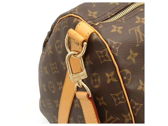 Louis Vuitton Monogram Keepall Bandoulière 55 Boston Bag Marrone - vista 8