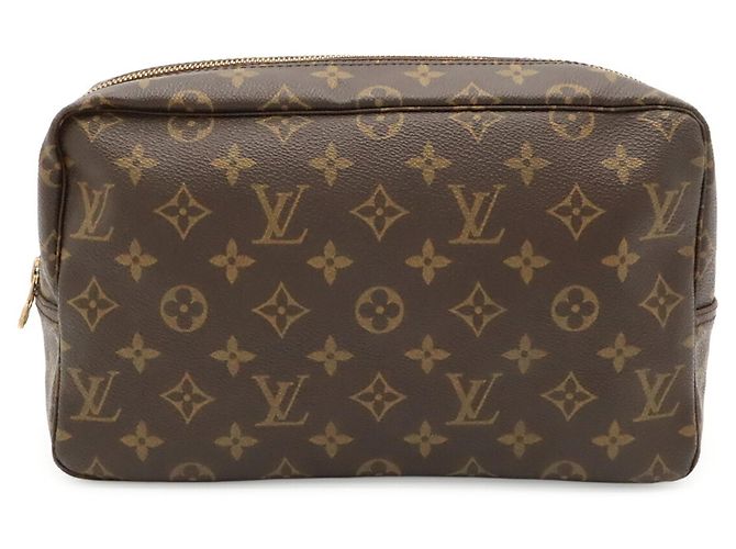 Louis Vuitton Monogram Trousse Toilette 28 Clutch Bag Marrone - vista 2