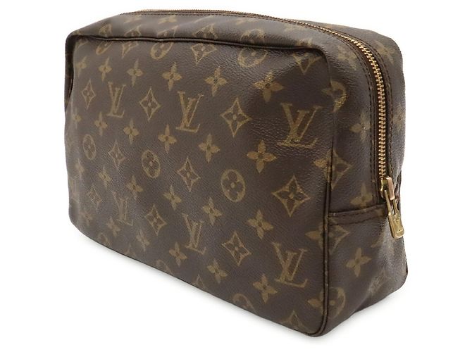 Louis Vuitton Monogram Trousse Toilette 28 Clutch Bag Marrone - vista 3