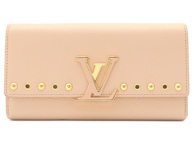 Louis Vuitton Portefeuille Capucines Bi-fold Long Wallet Beige - vista 2