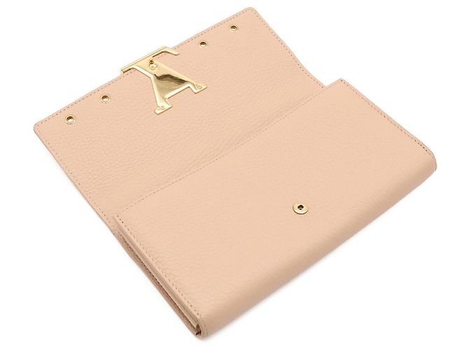 Louis Vuitton Portefeuille Capucines Bi-fold Long Wallet Beige - vista 6