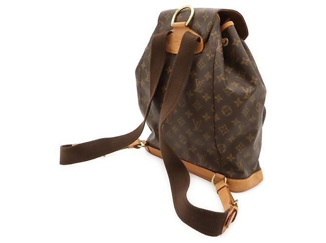 Zaino e Borsa a Tracolla Louis Vuitton Monogram Montsouris GM Marrone - vista 3