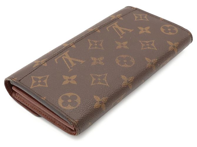 Louis Vuitton Monogram Portefeuille Sarah Bi-fold Long Wallet Marrone - vista 3