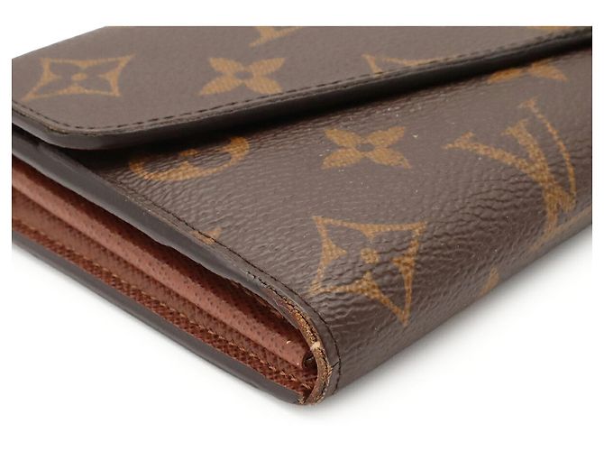 Louis Vuitton Monogram Portefeuille Sarah Bi-fold Long Wallet Marrone - vista 4