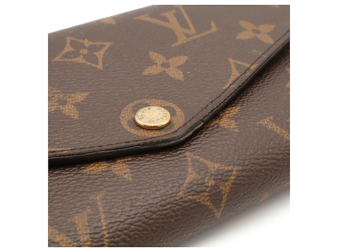 Louis Vuitton Monogram Portefeuille Sarah Bi-fold Long Wallet Marrone - vista 5