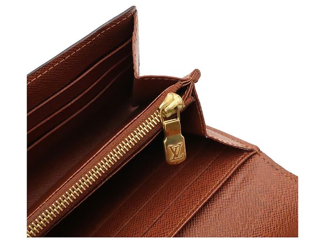 Louis Vuitton Monogram Portefeuille Sarah Bi-fold Long Wallet Marrone - vista 8