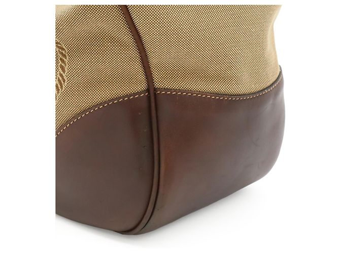 Borsa a tracolla Prada in jacquard Beige Cachi Marrone scuro - vista 9