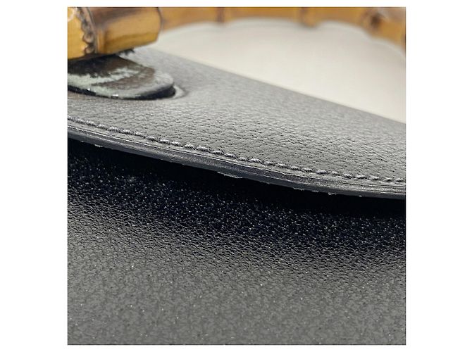 Borsa Gucci Bamboo in pelle nera Nero - vista 12