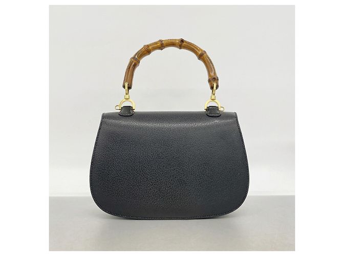 Borsa Gucci Bamboo in pelle nera Nero - vista 15