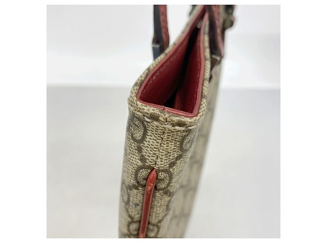 Borsa Tote Gucci GG Supreme 117551 Marrone Rosso - vista 12