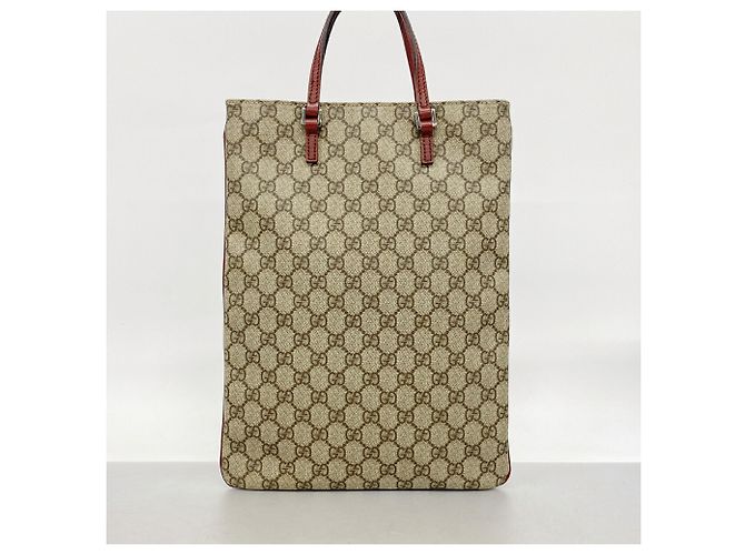 Borsa Tote Gucci GG Supreme 117551 Marrone Rosso - vista 14
