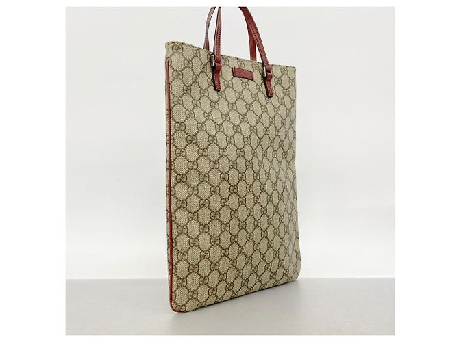 Borsa Tote Gucci GG Supreme 117551 Marrone Rosso - vista 2