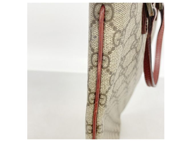 Borsa Tote Gucci GG Supreme 117551 Marrone Rosso - vista 7