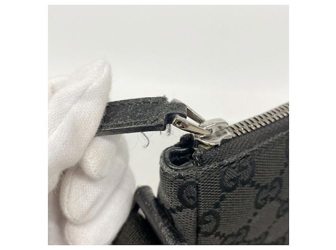 Borsa a Tracolla Gucci Nera GG Canvas 110054 Nero - vista 9