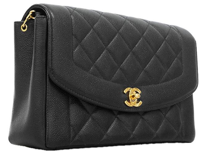Chanel Diana Chain Schultertasche Schwarz - Ansicht 2