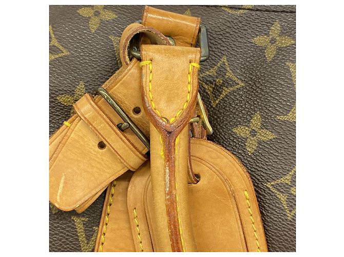 Louis Vuitton Boston Monogram Keepall Bandoulière 55 Marrone - vista 13