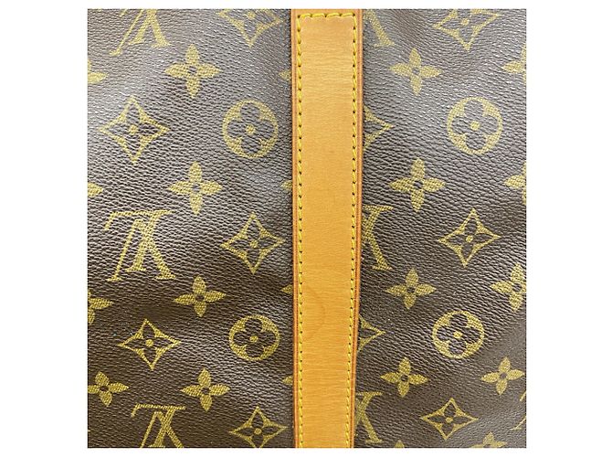 Louis Vuitton Boston Monogram Keepall Bandoulière 55 Marrone - vista 14