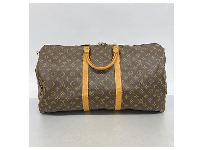Louis Vuitton Boston Monogram Keepall Bandoulière 55 Marrone - vista 15