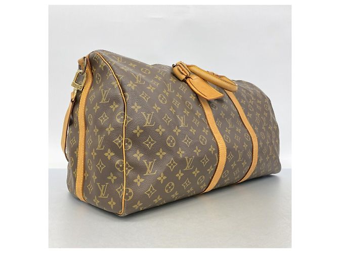 Louis Vuitton Boston Monogram Keepall Bandoulière 55 Marrone - vista 2