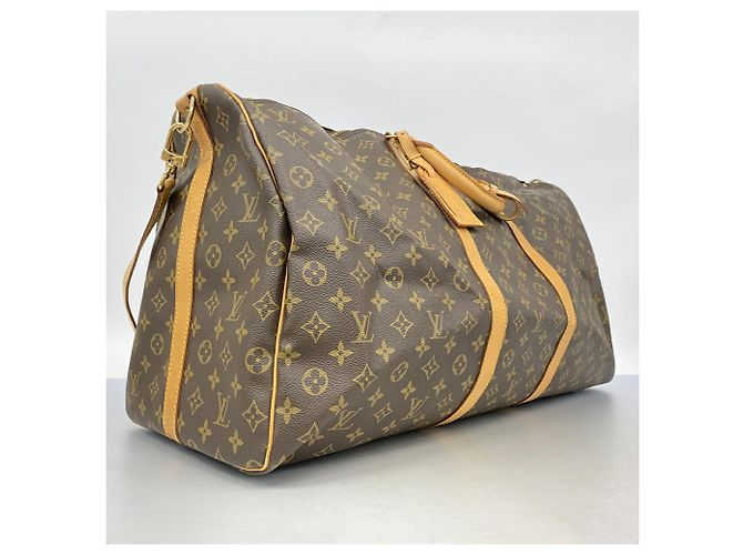 Louis Vuitton Boston Monogram Keepall Bandoulière 60 Marrone - vista 2