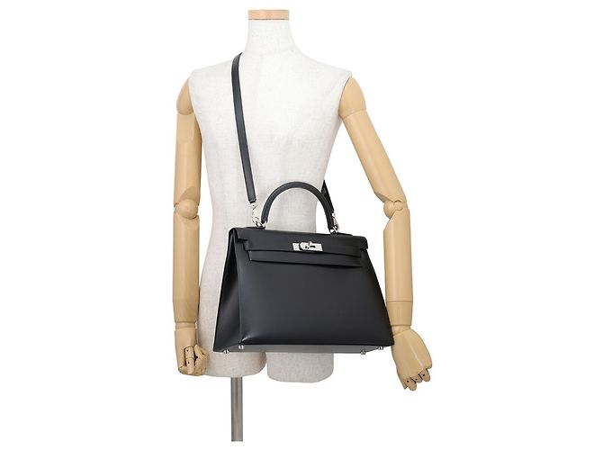 Hermès Borsa Hermes Kelly 32 Nero - vista 4