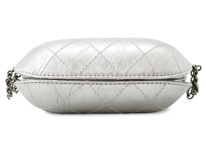 Borsa a tracolla con catena in pelle Chanel Gabrielle Argento - vista 3