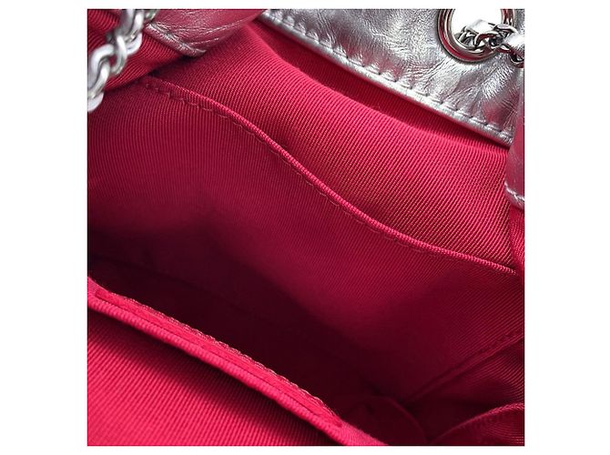Borsa a tracolla con catena in pelle Chanel Gabrielle Argento - vista 7