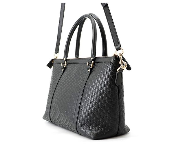 Gucci Microguccissima Leder Tote Bag Schwarz - Ansicht 2